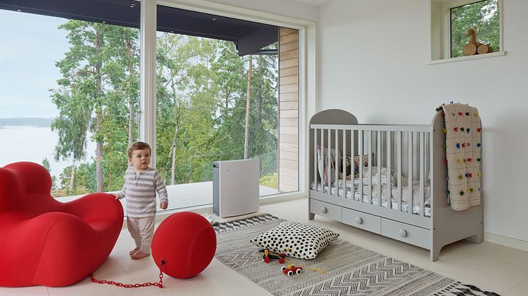 The new Blueair Classic range deliver's more clean air faster and quieter to help ensure a child breathes cleaner, healthier air free of contaminants.