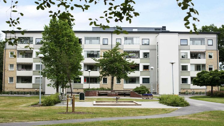 Området Skarpan i Linköping ingår i fastighetsbeståndet i Unobo, dotterbolag till Riksbyggen.