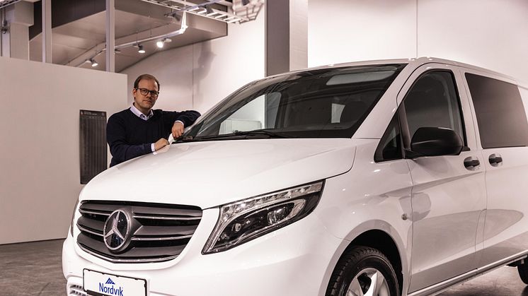 Mest solgte varebil i 2023: Mercedes-Benz Vito er på salgstoppen i Bodø. Foto: M Nordvik AS. 