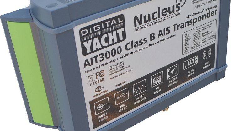 Nucleus AIS Transponder from Digital Yacht to launch at the Southampton Show