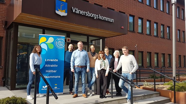 Bilden visar några av dem som verkar i Vänersborgs kommun för att företagsklimatet och servicen blir bättre