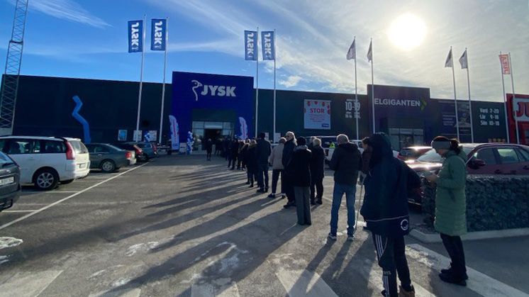 Stor succé  när JYSK öppnade ny butik i Falköping