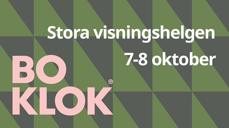 Välkommen till BoKlok Stora visningshelg 7-8 oktober!