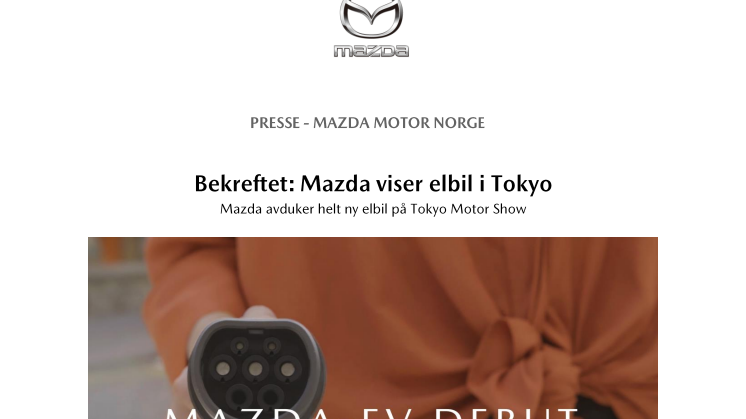 Mazda presenterer elbil i Tokyo
