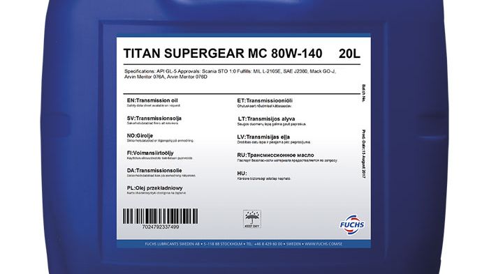 TITAN SUPERGEAR MC SAE 80W-140 - en ny multigrade transmissionsolja 