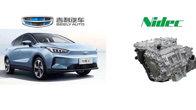 Geely's new electric SUV Geometry C and Nidec's Fully Integrated 150 kW E-Axle Ni150Ex