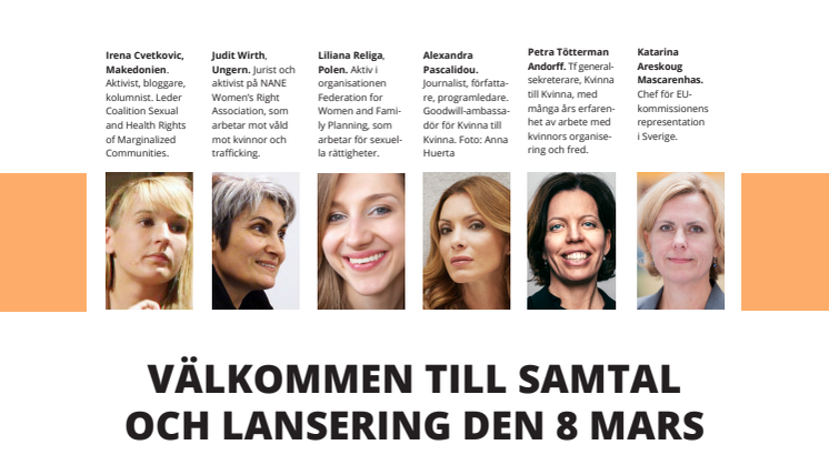 Inbjudan rapportlansering "Så tystas en kvinnorörelse" 8 mars