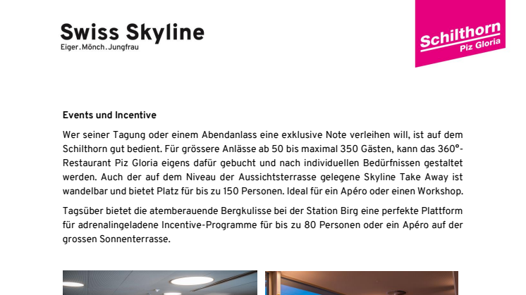Events und Incentives