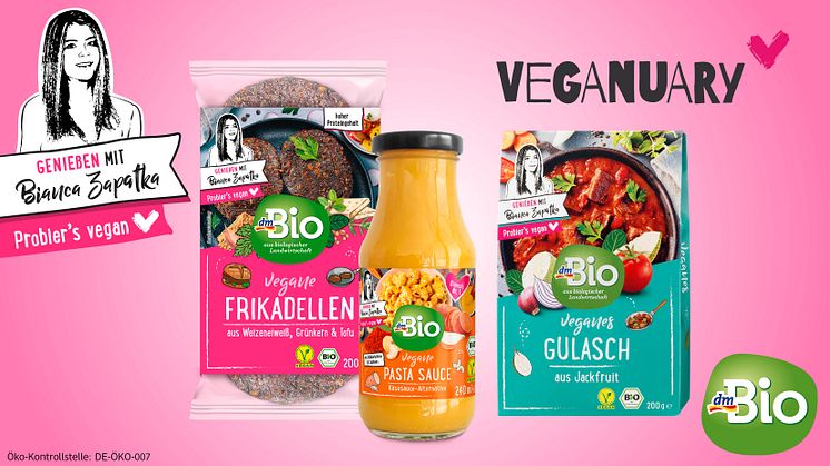 Probier´s vegan: Limitierte Produkte von dmBio im Veganuary