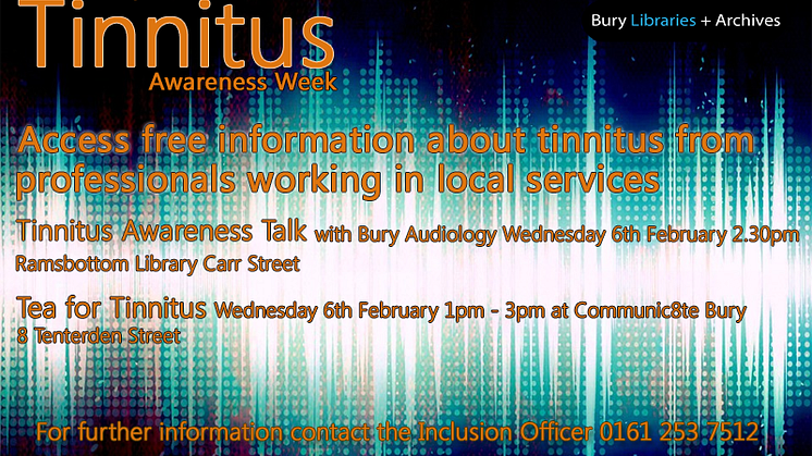 ​Free help and information during Tinnitus Awareness Week