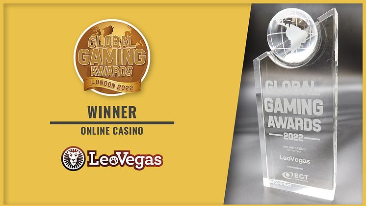 LeoVegas wins “Online Casino of the Year” at the 2022 Global Gaming Awards