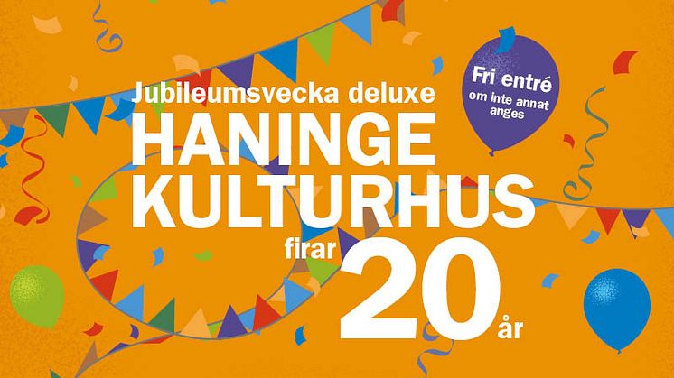 Haninge kulturhus fyller 20 år – firas under Jubileumsveckan deluxe