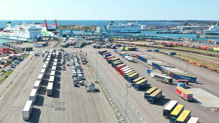 Godsflödena ökade under 2021 i Trelleborgs Hamn