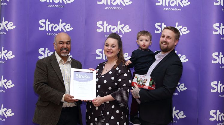 Two year old Great Barr stroke survivor receives regional recognition