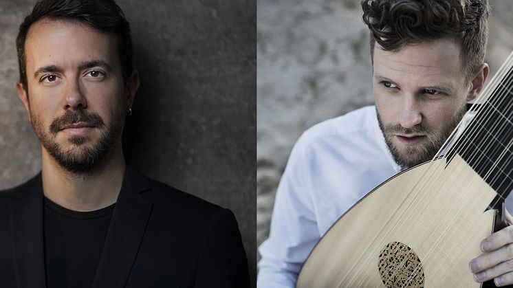 Francesco Corti, cembalo, och Jonas Nordberg, luta, ger en konsert på Drottningholms Slottsteater 12 augusti