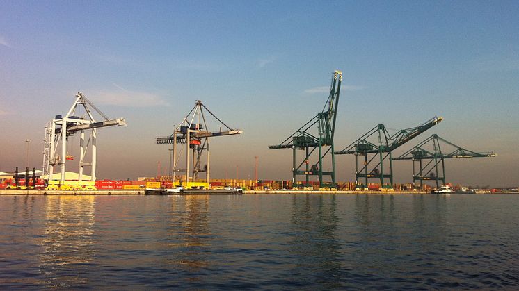 Cranes in the Port of Antwerp, Belgium