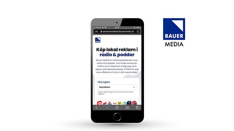 Bauer Media lanserar self-service tjänst för regional ljudannonsering