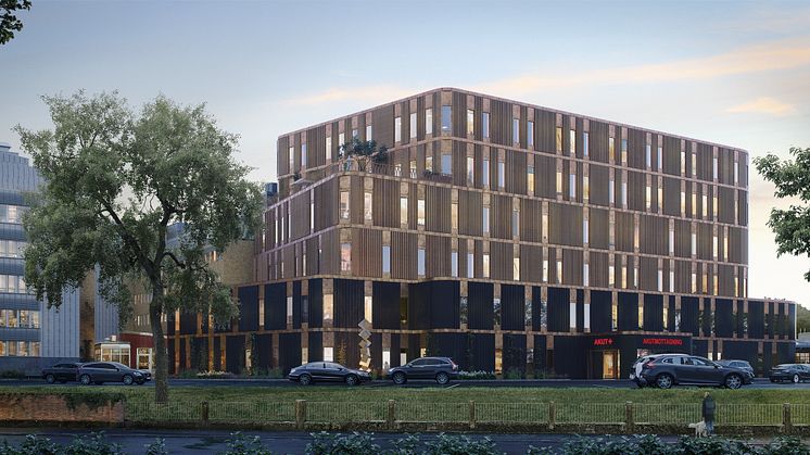 Visionsbild för Lasarettet Ljungbys nya vårdbyggnad
