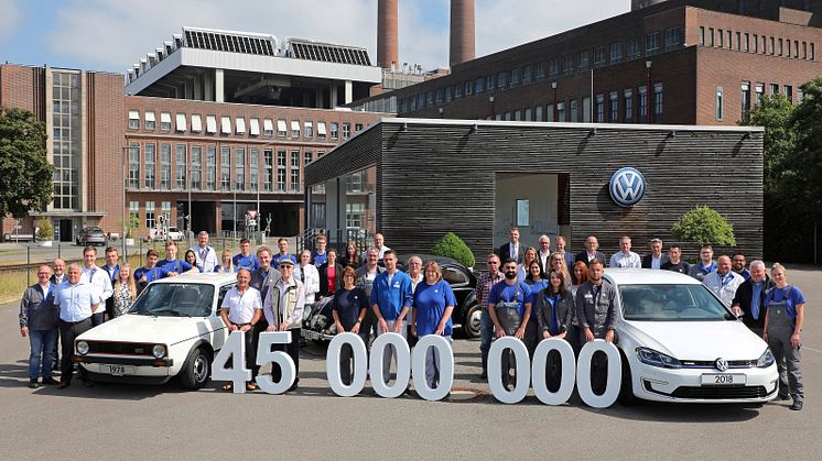 Volkswagens fabrik i Wolfsburg har siden 1945 produceret 45 millioner biler.