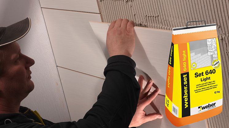 weberset 640 light är ett smidigt och flexibelt lättfix för de flesta golv-/väggplattor