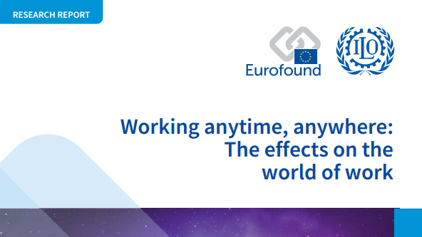 Report cover: Working anytime anywhere: The effects on the world of work
