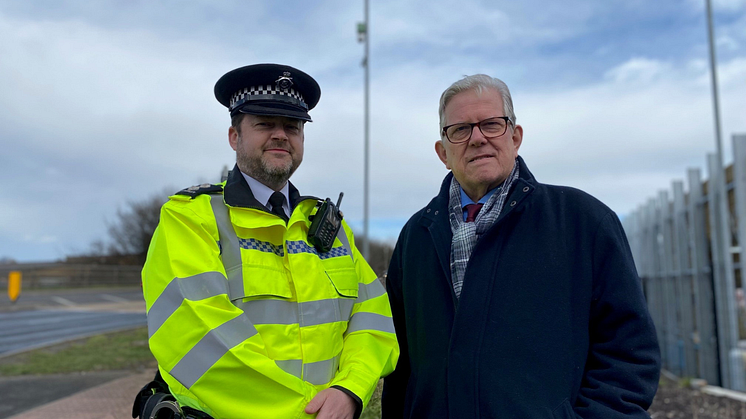 Inspector Mark Stanley with Leader of Gedling Borough Council, Councillor John Clarke MBE 