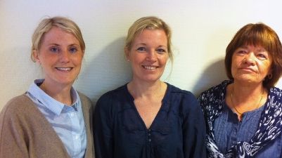 Charlotte Sandsgård, Maria Engman och Ulla Larsson frånTre Stiftelser. Foto: Maria Ejd