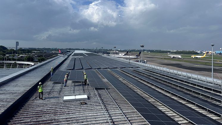 Work starts at Changi Airport on the largest single-site rooftop solar panel system in Singapore