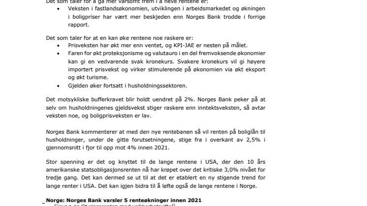Makrorapport september 2018: Norges Bank hever renten og varsler 5 renteøkninger