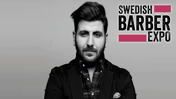 Elias Habibson tävlar för "övriga Sverige" i Swedish Barber Expo Barber Battle 2017