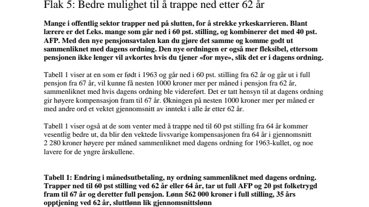 Flak avtale OfTP - trappe ned - notat 5
