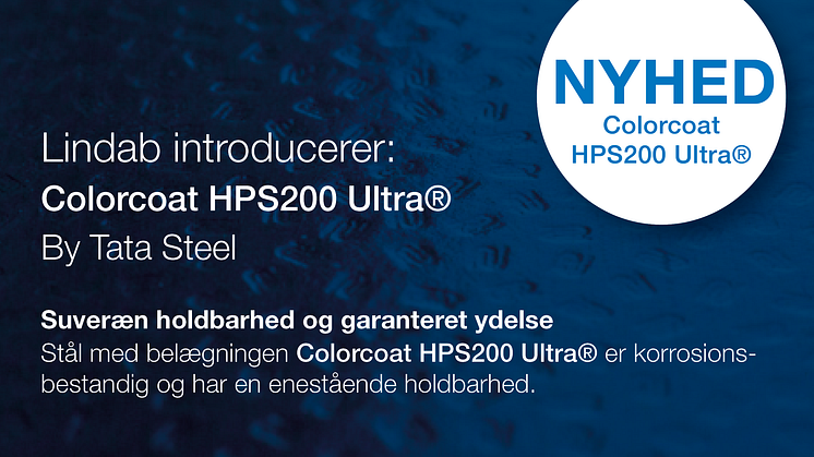 Lindab introducerer Colorcoat HPS200 Ultra®