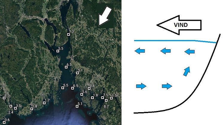 Vintertokt Oslofjorden februar 2021 temp 1 meter