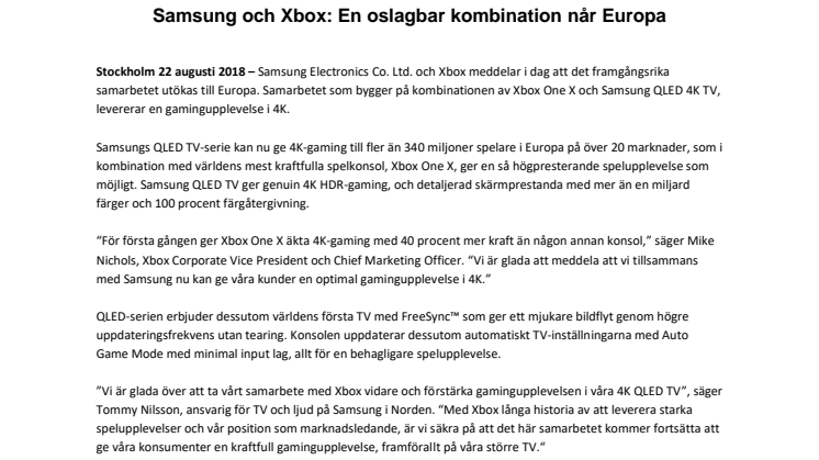 Samsung och Xbox: En oslagbar kombination når Europa 