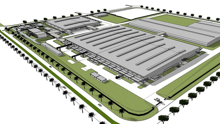 Image of the completed YMPH new plant building scheduled to start operation from July 2020