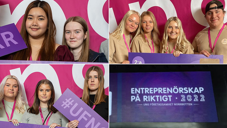 Framgång för unga företagare i Gällivare på UF Norrbottens prisutdelning i Luleå den 24 mars 2022.