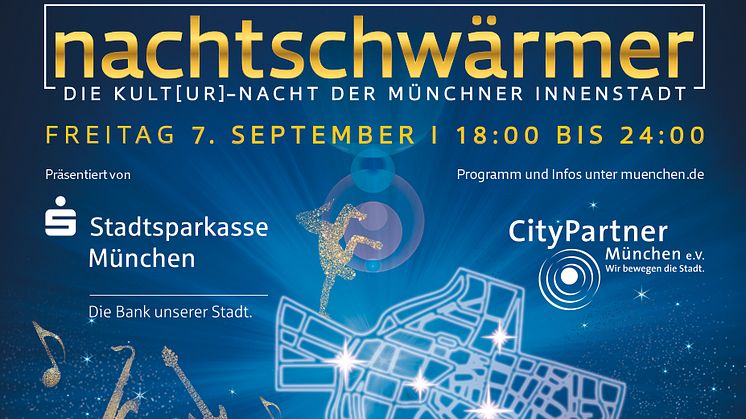 ​Die Stadtsparkasse München ist auch dieses Jahr wieder mit dabei als Presenting-Partner der Kult[ur]-Nacht der Münchner Innenstadt am Freitag, 7. September 2018.