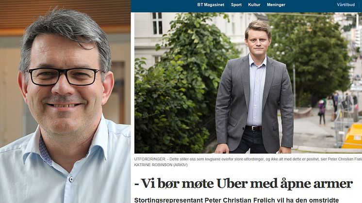 Daværende statssekretær Tom-Christer Nilsen (H) konkluderte etter tre års prosess med at behovsprøvingen og samfunnsoppdraget skulle bestå. Nå har Uber-lobbyist Peter Frølich (H) (faksimile fra BT) og de andre liberalistene vunnet fram.