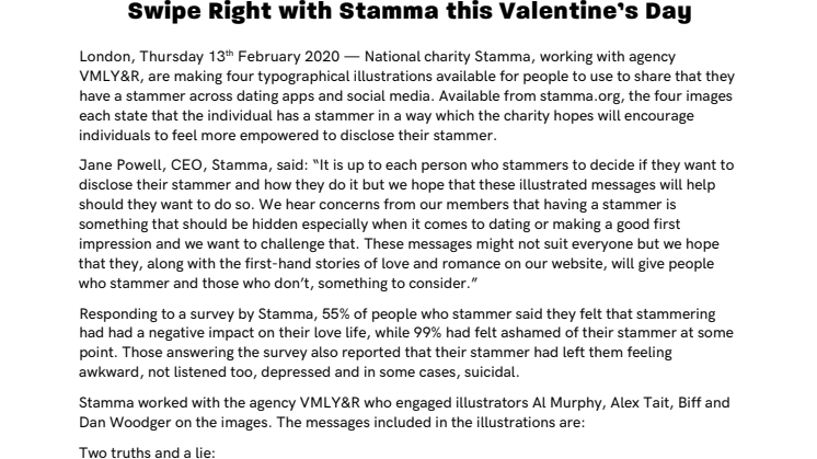 Swipe Right with Stamma this Valentine's Day 