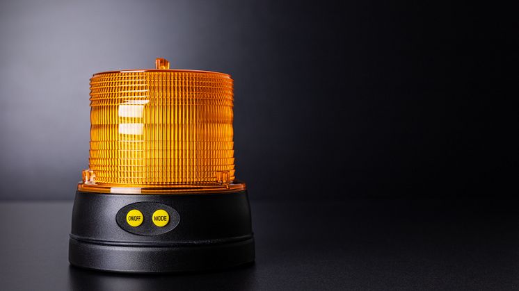 Ett smart varningsljus – tänds automatiskt på natten/ släcks på dagen