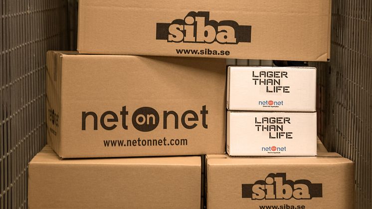 NetOnNet- och SIBA-kartonger 