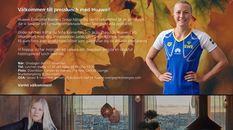 Inbjudan till presslunch med Huawei 