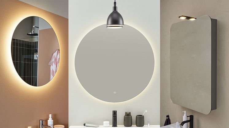 Dekorljus och böljande, mjuk design – Vedum presenterar tre spegelnyheter