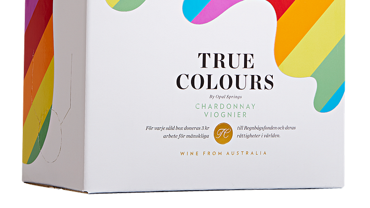 ​True Colours följer upp cavasuccén - Nu lanseras ett vitt vin på box med samma viktiga budskap.