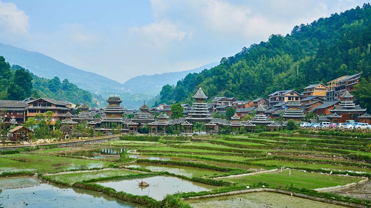 A village in the Province of Guizhou, China 