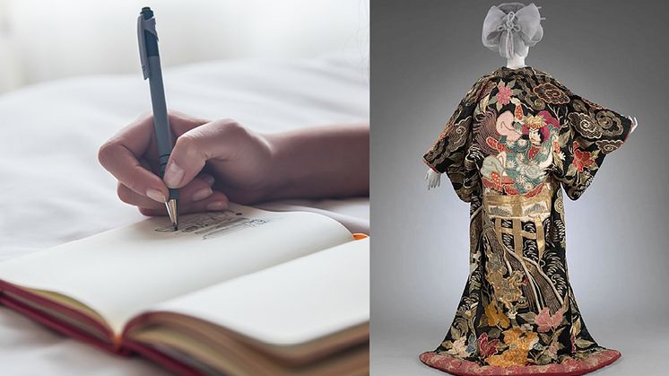 Designa din egen kimono - Världskulturmuseerna anordnar teckningskurs online för vuxna. 
