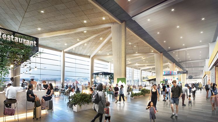 Photo: White. Stockholm Arlanda Airport’s first food hall will open its doors at the Marketplace. 