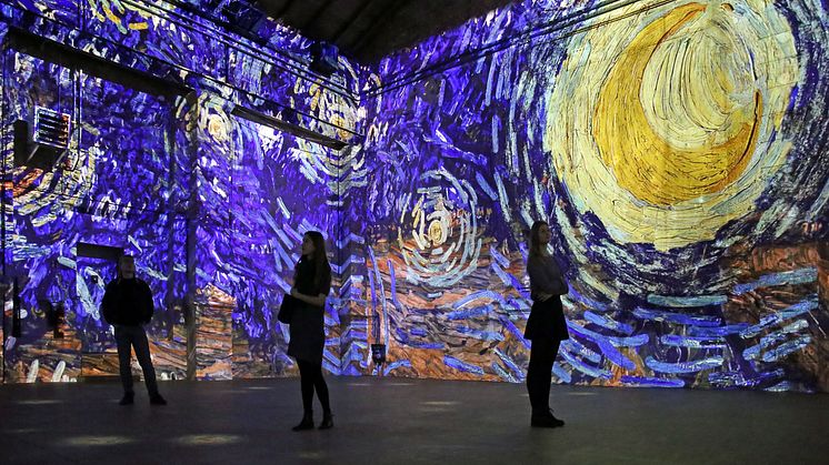 Kunstkraftwerk Leipzig - Blick in die Ausstellung "Van Gogh experience" - Foto Andreas Schmidt