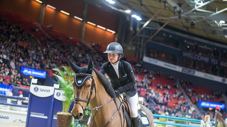 Irma Karlsson åker till världscuphoppningen i Bordeaux för att försöka säkra en plats till världscupfinalen i Göteborg. Foto: Roland Thunholm