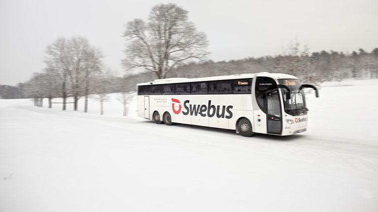 Trafikrapport från Swebus: Inga störningar i busstrafiken när jultrafiken startar
